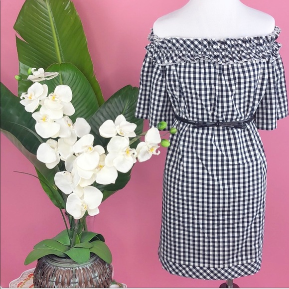 Vineyard Vines Dresses & Skirts - Vineyard Vines | Gingham Off-The-Shoulder Dress